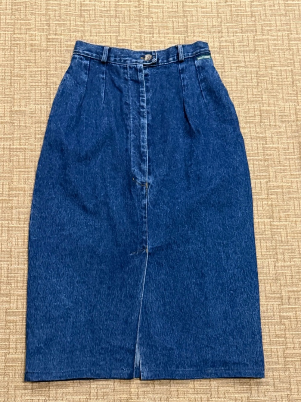 Harve Benard Denim Long Skirt Vintage 90s Retro Maxi Pencil Skirt Cotton, sz. 8